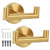 Segus Towel Hooks for Drilling, Pack of 2 Clothes Hooks,