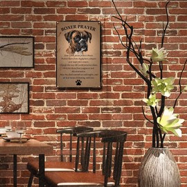 Ymyoo Metal Sign Tin Sign Vintage Wall Art Boxer Dog Prayer Greenhouse Decor for Pub 8×12 Inches