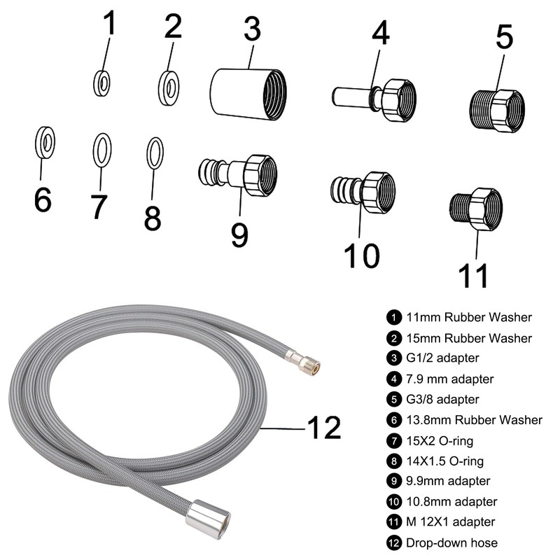 Pull Down Hose Kit, Kitchen Faucet Hose Replacement for American