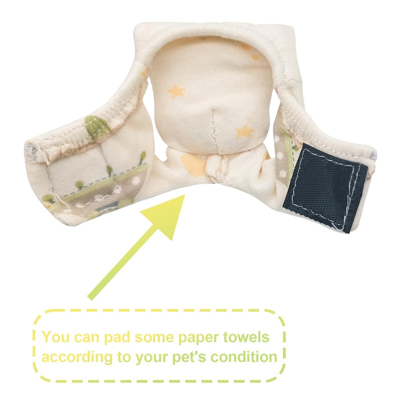 2PCS Small Pet Diapers,Guinea Pig Diapers,Reusable Squirrel Diapers,Washable,Specially Designed for