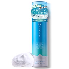 4SENSE Raw Carbonated Cream Wash, Enzyme Face Cleanser, Pore Cleanser, Foaming Face, Enzymes x Thick Carbonated Foam x Clay, 6.3 oz (180 g)