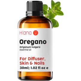 H'ana Aceite esencial de Oregano para piel, uñas y acné (30 ml) – 100% puro grado terapéutico – Hana