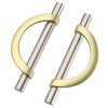 9BUILD 6 Pack 96mm Gold Brushed Satin Nickel Cabinet Pulls
