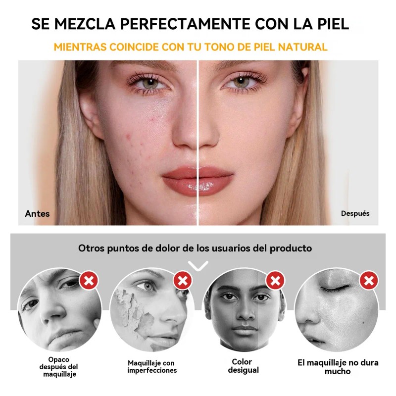 Base De Maquillaje Mágica Que Se Adapta Al Tono De