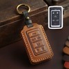 Hontumax Vintage Leather Key Fob Cover Case with Keychain for