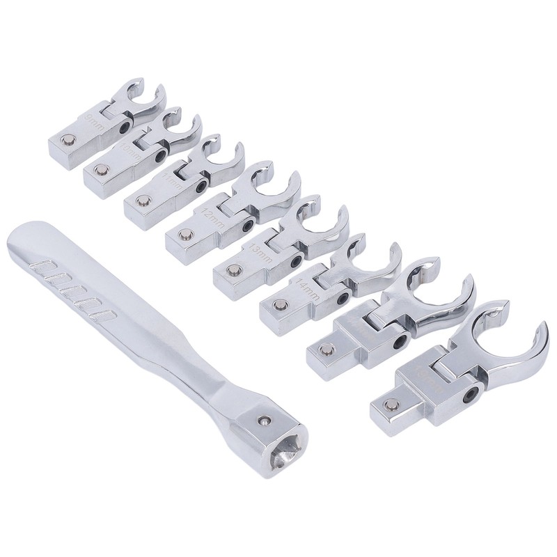 Replaceable Wrench Set Flexible Head Torsion Wrench 180 Degree Rotating