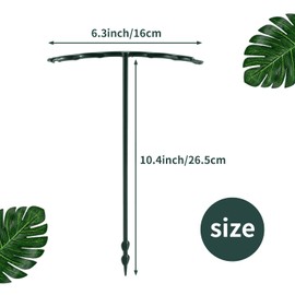 Upgraded 12 Pack Plant Support Plant Stakes,Half Round Plant Support Ring Plastic Plant Cage Holder Flower Pot Climbing Trellis for Small Plant Flower Vegetable,Indoor Plants with 20 Pcs Plant Labels