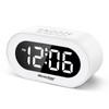 REACHER Small LED Digital Alarm Clock with Snooze, Simple to