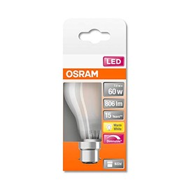 OSRAM Lamps OSRAM Dimmbare Filament LED Lampe mit B22d Sockel, Warmweiss (2700K), klassische Birnenform, 7W, Ersatz fr 60W-Glhbirne, matt, LED Retrofit CLASSIC A DIM