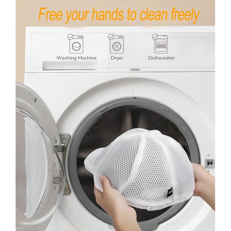 Yeanifeana Mesh Hat Washer, Protective Ball Cage for Washing Baseball
