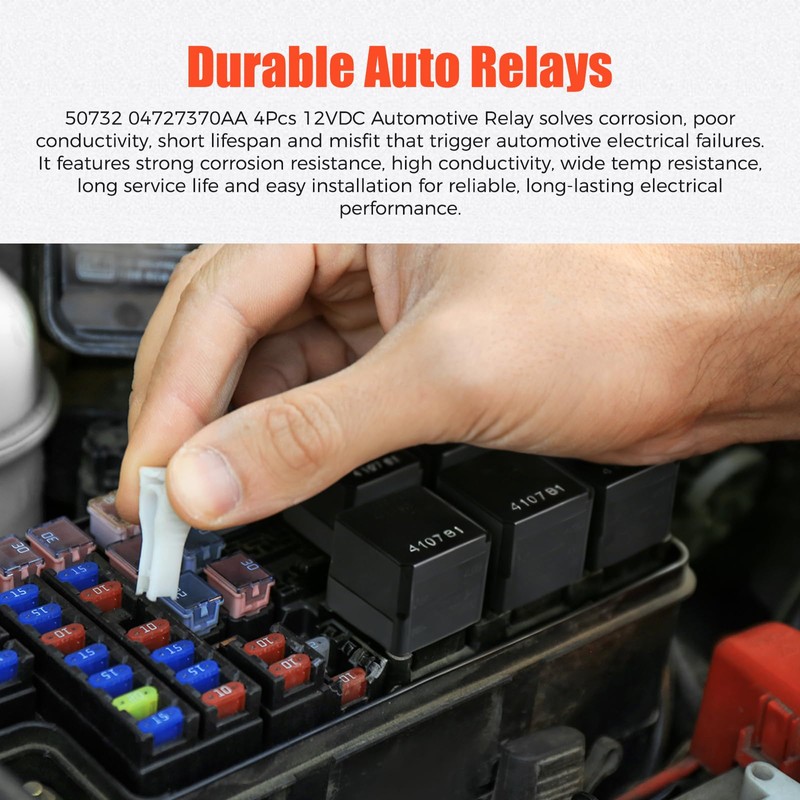 50732 04727370AA 4Pcs 12VDC Automotive Relay 5Pins