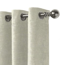 Elrene Home Fashions Victoria Velvet Room Darkening Window Curtain, 52" x 84" (1 Panel), Ivory