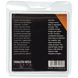 Thomastik-Infeld SL109 - Juego de 6 cuerdas de guitarra eléctrica, Sliders Blues con herida redonda de níquel E, B, G, D, A, E