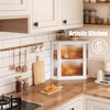 Furshus Corner Bread Box for Kitchen Countertop,Bread Storage for Homemade
