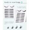 Onlyall Lash Clusters Eyelash Extensions Pre-styled False Eyelashes Clusters Natural