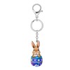 WEVENI Funny Easter Eggs Bunny Keychain Accessories Hare Rabbit Keychains