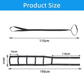 Bed Ladder Assist, Adjustable Bed Ladder Straps with Handles, 6 Handle Bed Ladder Straps Pull Up Assist Device for Elderly Patient Safety and Stability