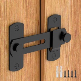 L'aimefois 180 Degree Flip Sliding Barn Door Lock for Privacy - Safe barn Door Locks and latches for Barn Door, Pet Door, Bathroom, Outdoor, Garage, Window, Sliding Door