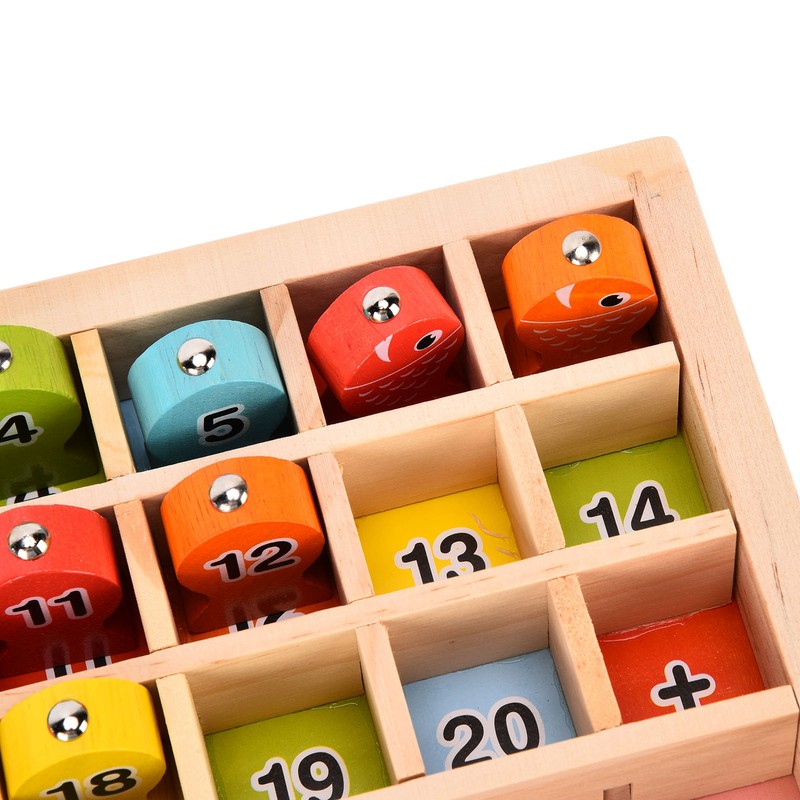 Wooden Magnetic Fishing Game Safe Letters Cognition Preschool Gift for