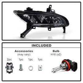 ACANII - Replacement For 2016 2017 2018 Nissan Maxima Bumper Fog Light Driving Lamp w/Bulb Replacement Left Driver Side