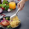 HZIYOU 3Pcs Spaghetti Spoon and Pasta Tongs Stainless Steel Comb