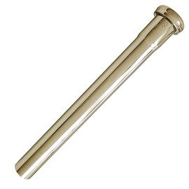 Westbrass D421-01 1-1/4" x 12" Slip Joint Extension Tube, Polished Brass