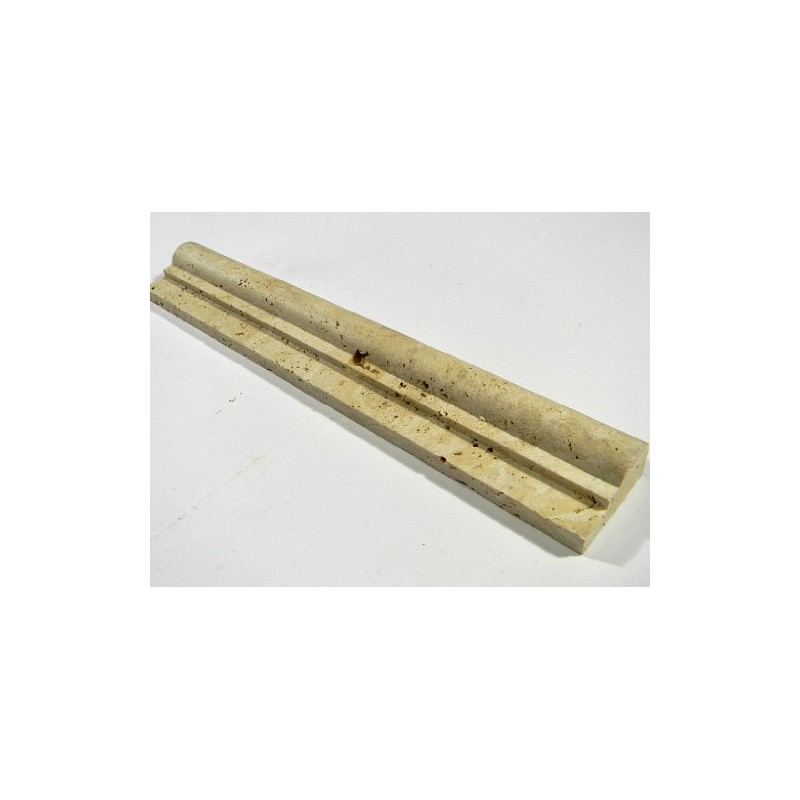 Durango Cream Travertine Honed Ogee Chair Rail Molding