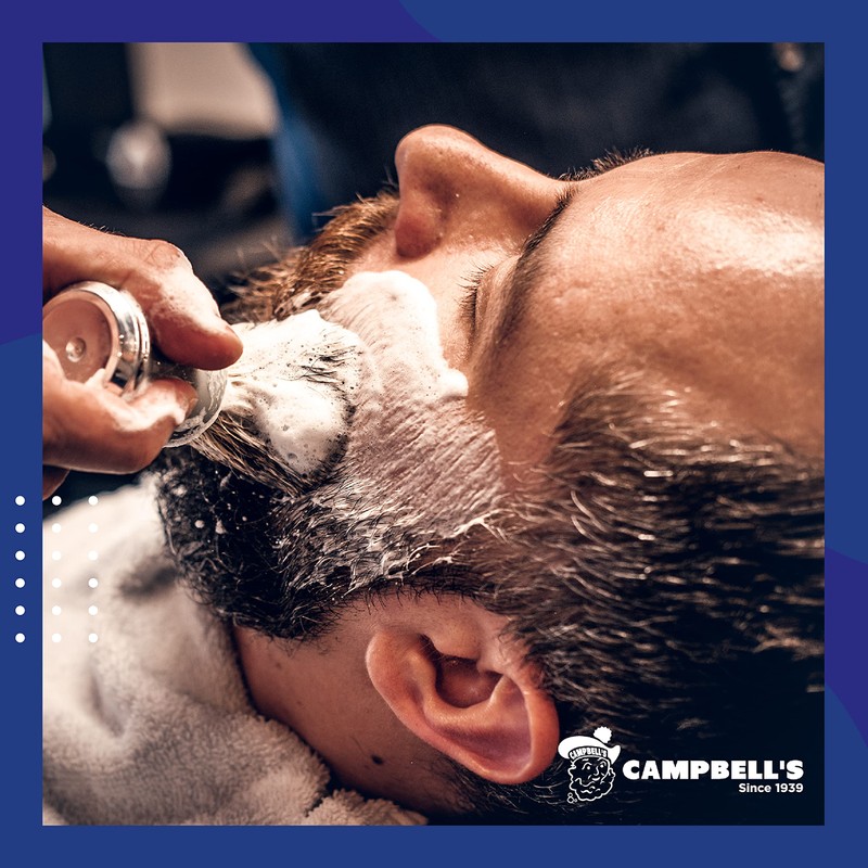 Campbell’s Liquid Shave Cream Lather, Barber Shaving Cream Lather, Professional