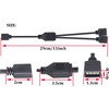 HCFeng 4 Pins Y-Splitter 2way Cable 4 Pin Y Splitter
