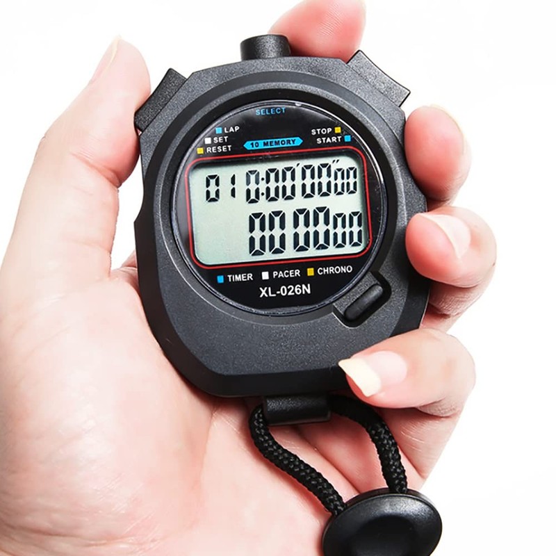 VOANZO Sport Stopwatch Timer 1/100 seconds Precision 60 Memories Large