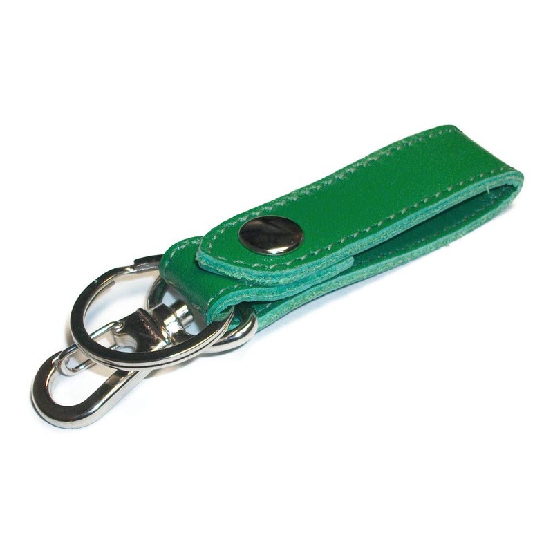 Leather Workshop Satou Key Ring, Genuine Leather, Belt Loop, Nickel,