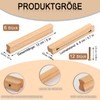 QHKLEW Pack of 6 Wooden Furniture Handles, Cabinet Handles Wood