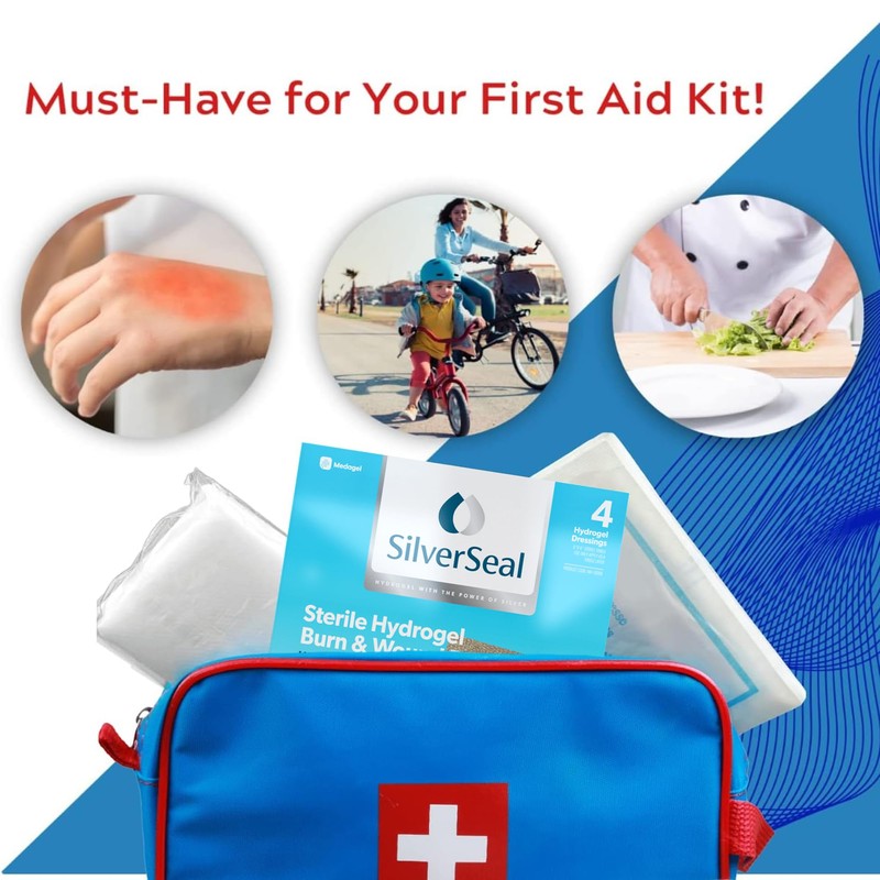 SilverSeal Burn and Wound Dressing | Hydrogel Pads with X-Static