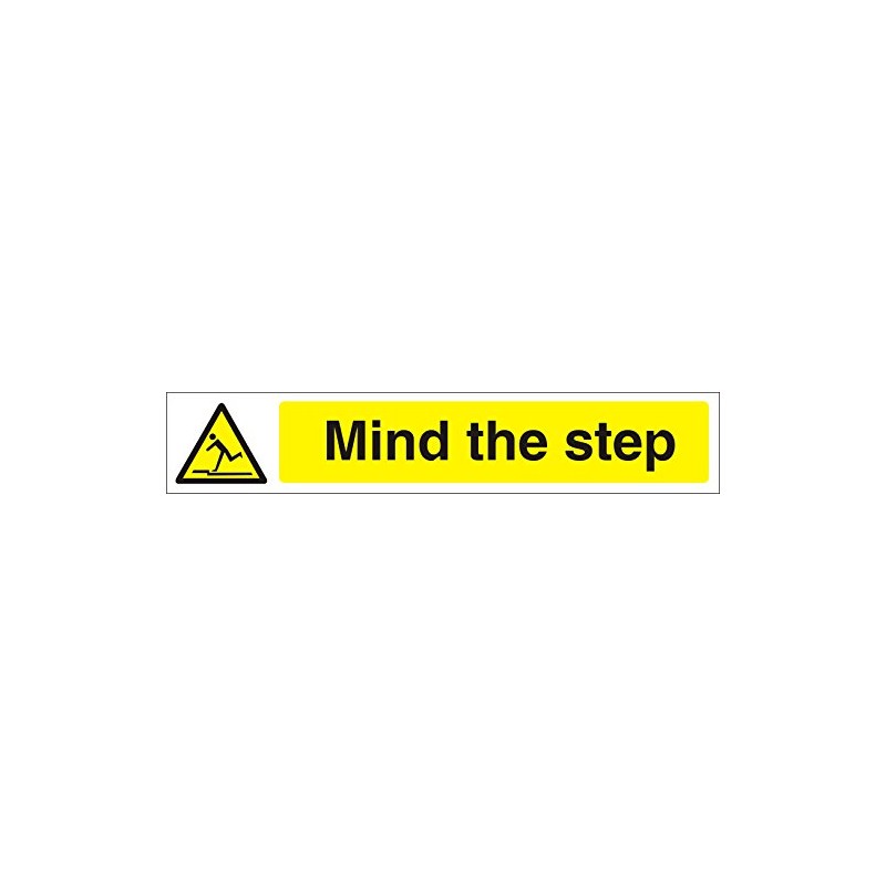 Seco Mind The Step Sign, 300mm x 50mm - 1mm