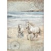 Stamperia A4 Rice Paper for Decoupage - Silent Sea - Horses