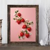PUAGEMTI Diamond Art Kit for Adults, Strawberries Blossoms Pink Background