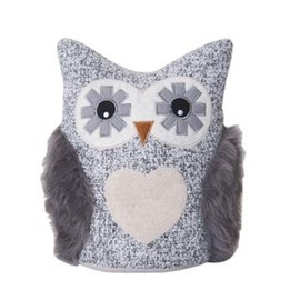 Elements Plush Weighted Fabric Owl Door Stopper, 7.48x3.94x9.25 Inch