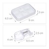 Set of 3 Relaxdays Pill Dispenser, 6 Compartments, Med Cutter,