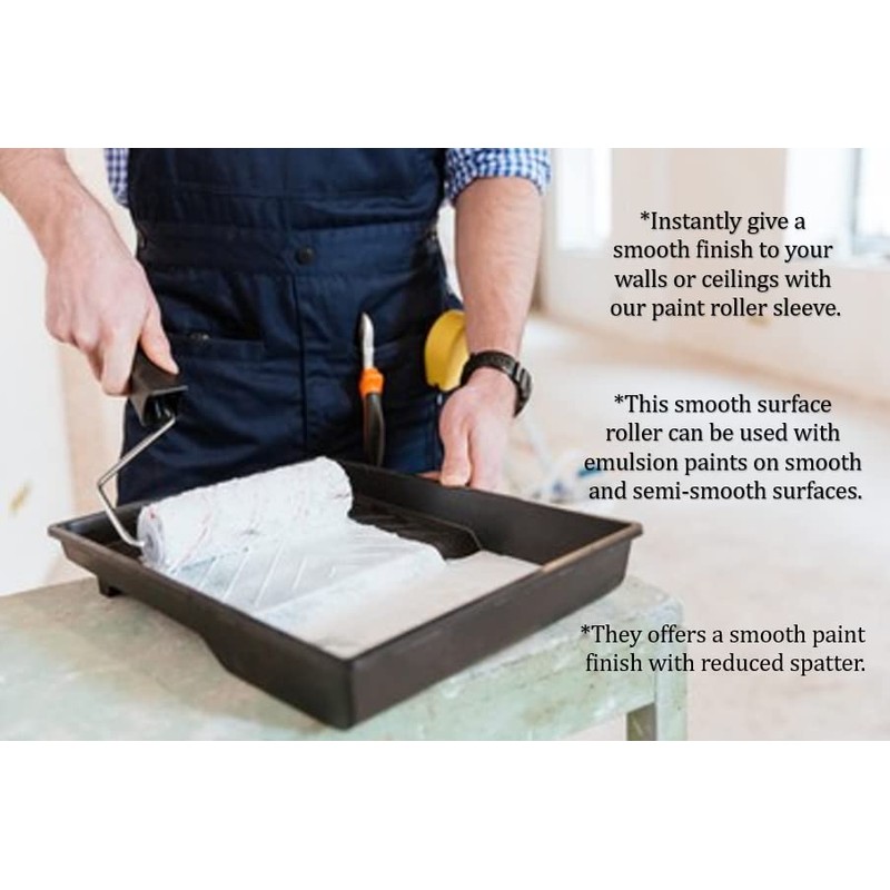 Paint Roller Covers, 6 Pack. 9" Roller Sleeves, DIY Covers