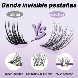 Extensiones De Pestañas B&q modelo Flora Solo Pestañas Bqlash 8-16mm pestañas bq Flora pestañas naturales súpersuave NO incluye pegamento