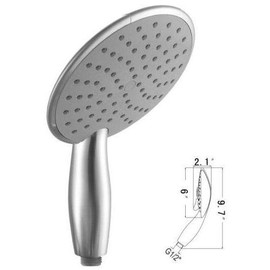 Ana Bath HS1231 Wide High Pressure 6-Inch 1-Spray Mode Handheld Shower Head with Rain Saturating Spray, PVD Brushed Nickel Finish
