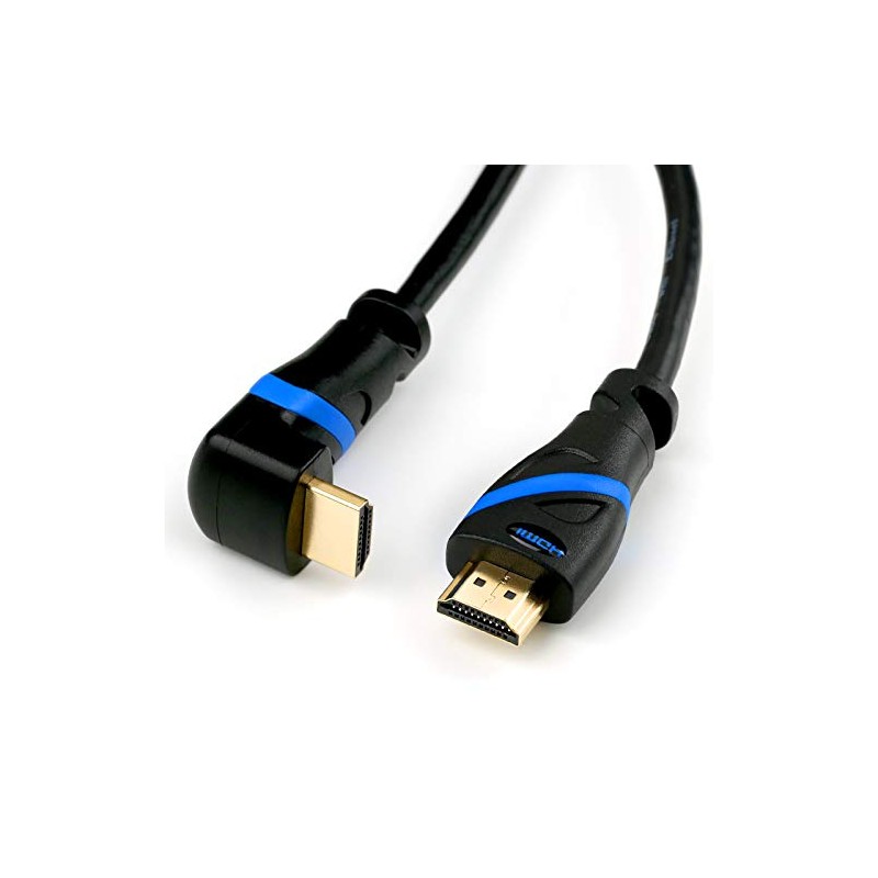HDMI 2.0 Cable | 5 m | Black/Blue | Angled