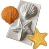 dennycraftmoulds Shell Starfish Concrete Moulds Plaster Casting Molds, white