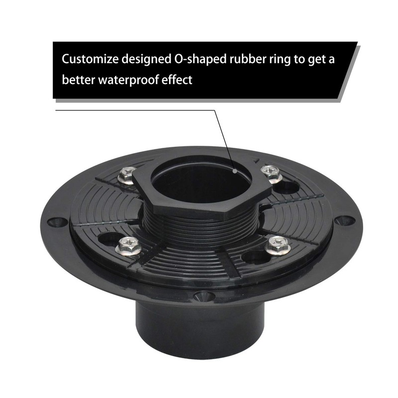 SaniteModar 2-in ABS Shower Drain Base can be Used with