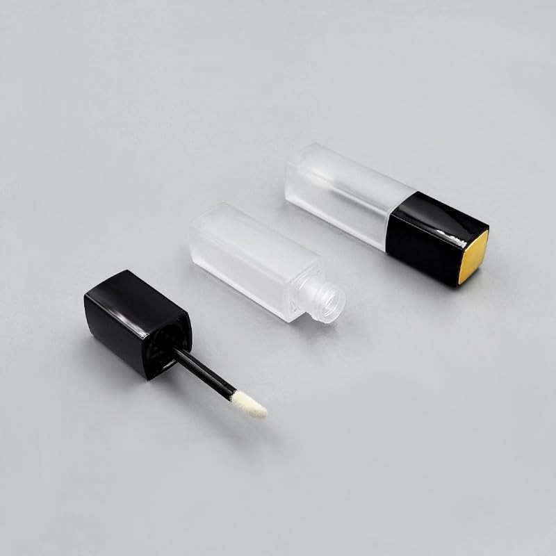UPSTORE 3 Pcs 5ml Frosted Glass Lip Gloss Tubes Refillable
