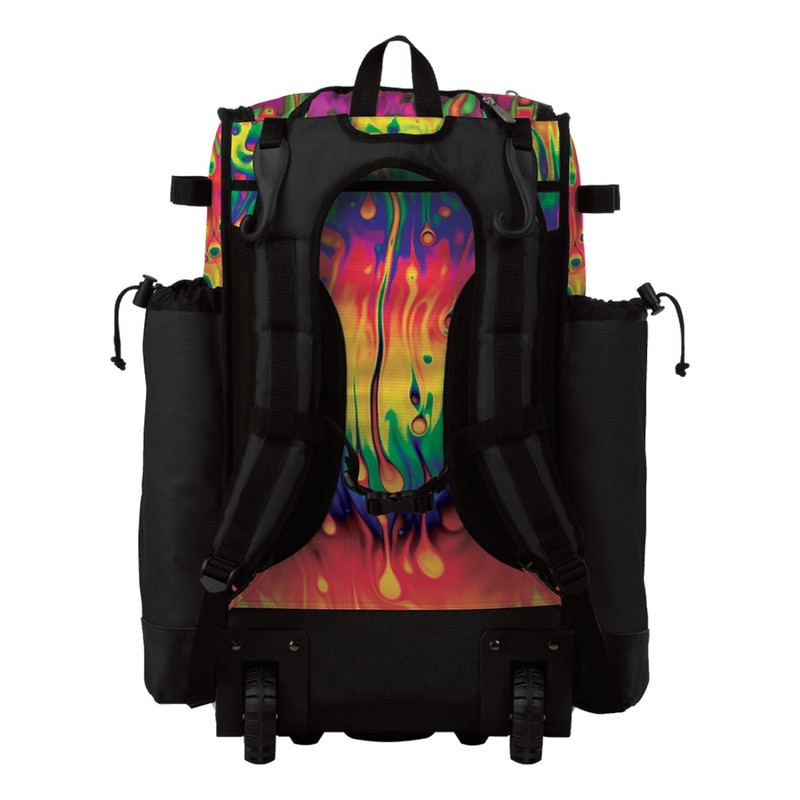 Boombah Catchers Superpack Hybrid Rolling Bat Bag - Lava Multicolor
