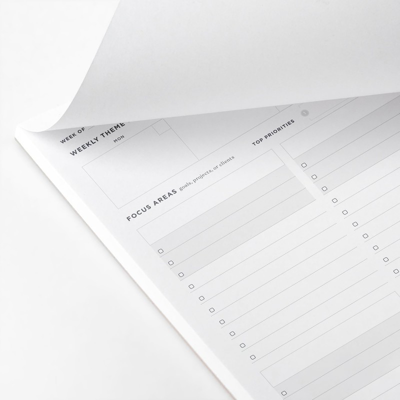 Ink+Volt Dashboard Deskpad | Undated Weekly Planner Notepad with 52