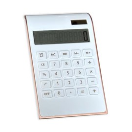 Calculadora solar de oro, calculadora de escritorio de función estándar, calculadora de escritorio LCD de 10 dígitos para oficina, hogar (oro rosa)