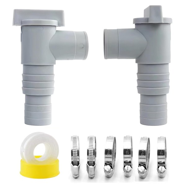 SUNJULY Shut-off Valve for Pools with 32 mm Hose Connection,