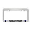 Police Officer Chrome License Plate Frame Tag Cover Aluminum Metal